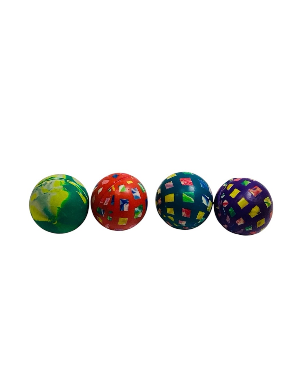 🍄 Colourful Rubber Balls - 4pc